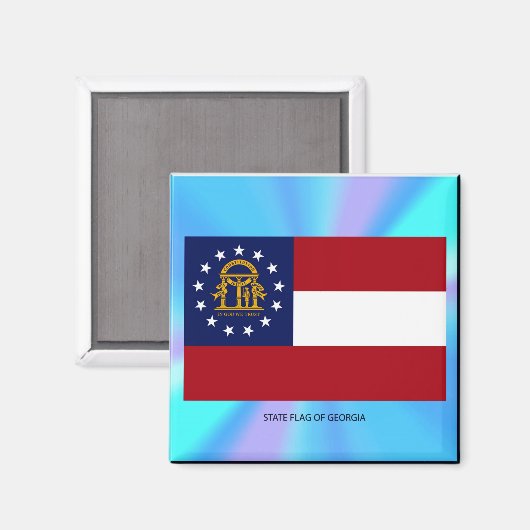 Georgische staatsvlag magneet (Voorkant / Achterkant)