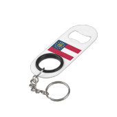 Georgische staatsvlag mini flessenopener (Achterkant Gekanteld)