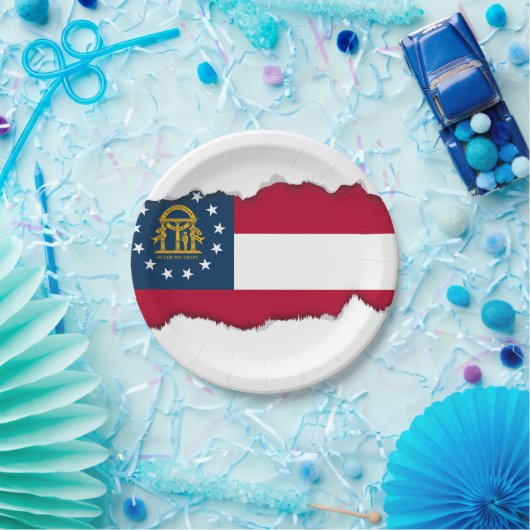 Georgische staatsvlag papieren bordje (Feest)