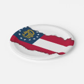 Georgische staatsvlag papieren bordje (Gekanteld)