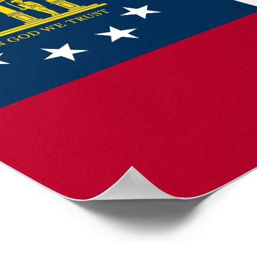 Georgische staatsvlag poster (Hoek)