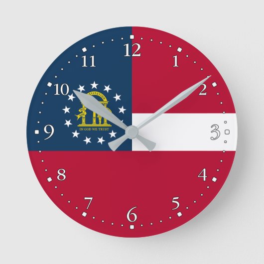 Georgische staatsvlag ronde klok (Voorkant)