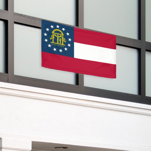 Georgische staatsvlag spandoek (Buitenkant Gebouw)