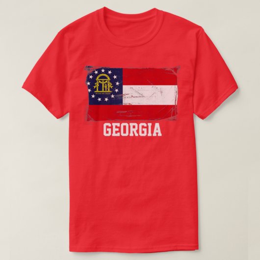 Georgische Verenigde Staten  vlag T-shirt (Design voorkant)