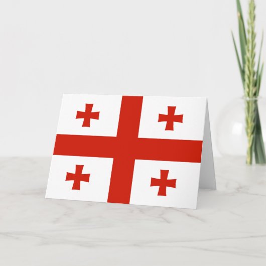 Georgische vlag bedankkaart (Voorkant)