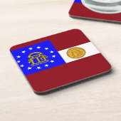 Georgische vlag bier onderzetter (Linkerzijde)