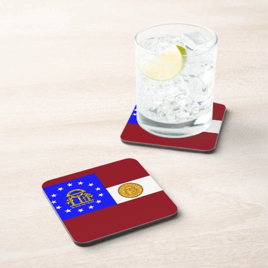Georgische vlag bier onderzetter (Rechterzijde)