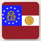 Georgische vlag bier onderzetter (Voorkant)