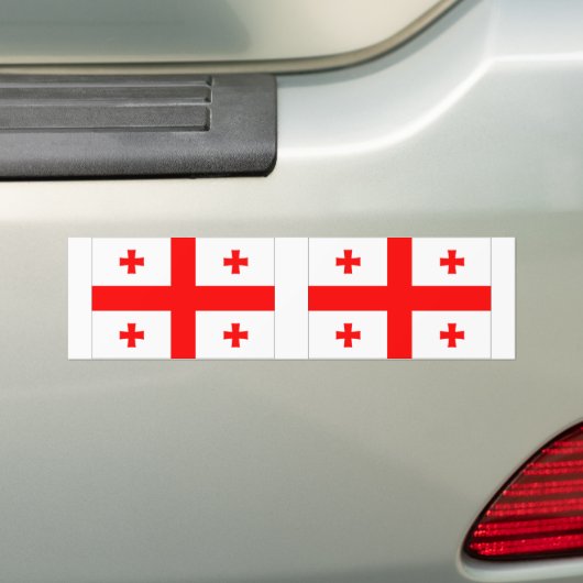 Georgische vlag bumpersticker (Op auto)