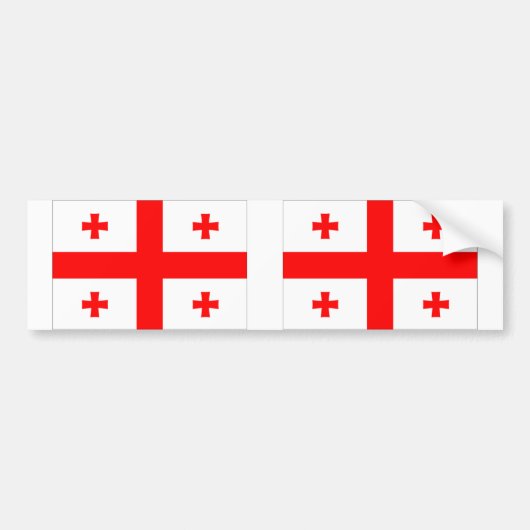 Georgische vlag bumpersticker (Voorkant)