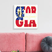 Georgische vlag canvas afdruk (Insitu (Woonkamer))