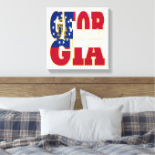 Georgische vlag canvas afdruk (Insitu (Slaapkamer))