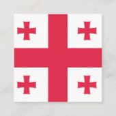 Georgische vlag embleem vierkante visitekaartje (Achterkant)