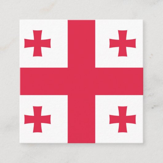 Georgische vlag embleem vierkante visitekaartje (Voorkant)