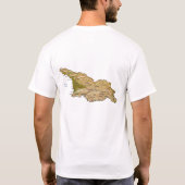 Georgische vlag en kaart T-Shirt (Achterkant)