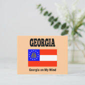 Georgische vlag en slogan briefkaart (Staand voorkant)