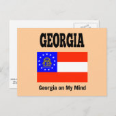 Georgische vlag en slogan briefkaart (Voorkant / Achterkant)