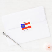 Georgische vlag en Slogan Vierkante Sticker (Envelop)