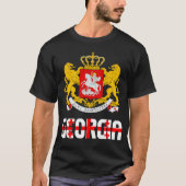 Georgische vlag en wapenschild t-shirt (Voorkant)