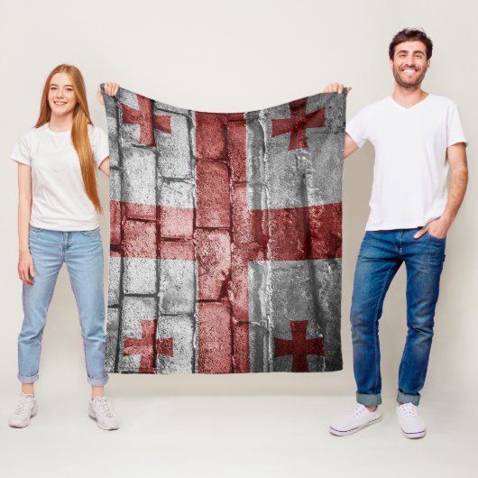 Georgische vlag fleece deken (In situ)