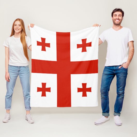 Georgische vlag fleece deken (In situ)
