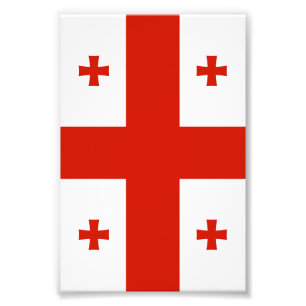 Georgische vlag foto afdruk