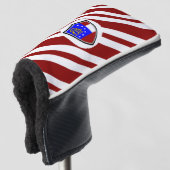 Georgische vlag golfheadcover (3/4 voorkant)