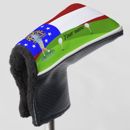 Georgische vlag golfheadcover (3/4 voorkant)