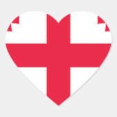 Georgische vlag hart sticker (Voorkant)