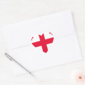 Georgische vlag hart sticker (Envelop)