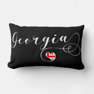 Georgische vlag in Heart, Georgië Kussen