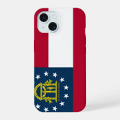 Georgische vlag iPhone 15 case (Achterkant)