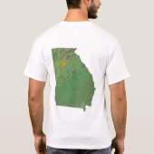 Georgische vlag + kaart T-Shirt (Achterkant)