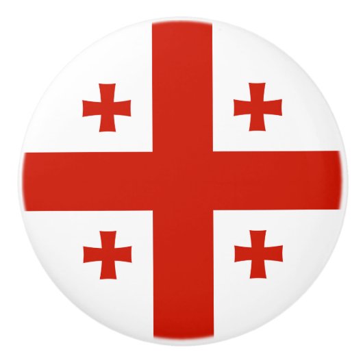 Georgische vlag keramische knop (Voorkant)