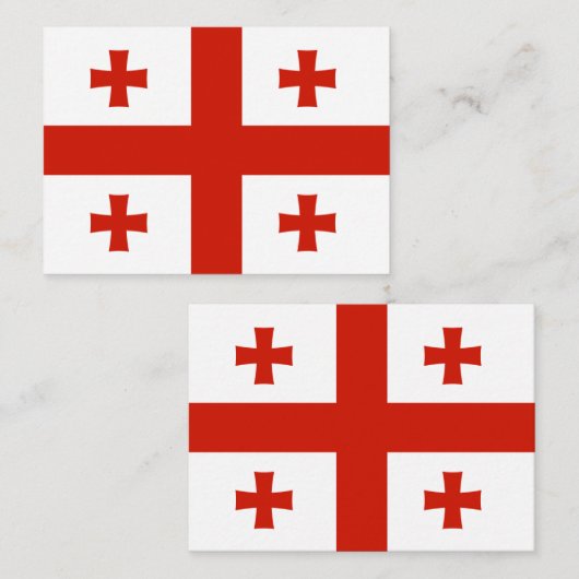 Georgische vlag notitiekaartje (Voorkant / Achterkant)
