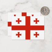 Georgische vlag notitiekaartje (Voorkant / Achterkant in situ)