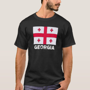 Georgische vlag ondersteunt Georgische Mannen voor T-shirt