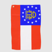 Georgische vlag op Golfhanddoek (Voorkant)