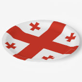 Georgische vlag papieren bordje (Gekanteld)