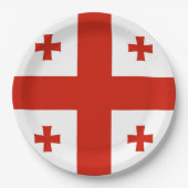 Georgische vlag papieren bordje (Voorkant)