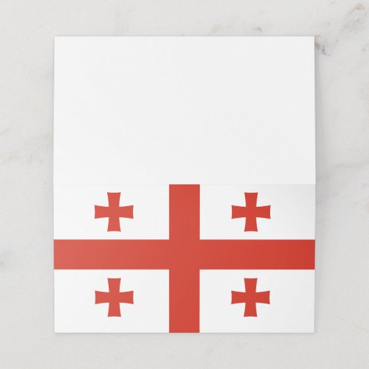 Georgische vlag plaatskaartje (Buitenkant ongevouwen)