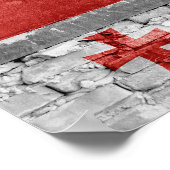 Georgische vlag poster (Hoek)