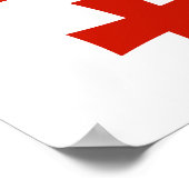 Georgische vlag poster (Hoek)