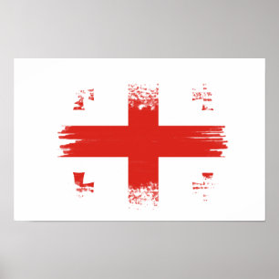 Georgische vlag poster