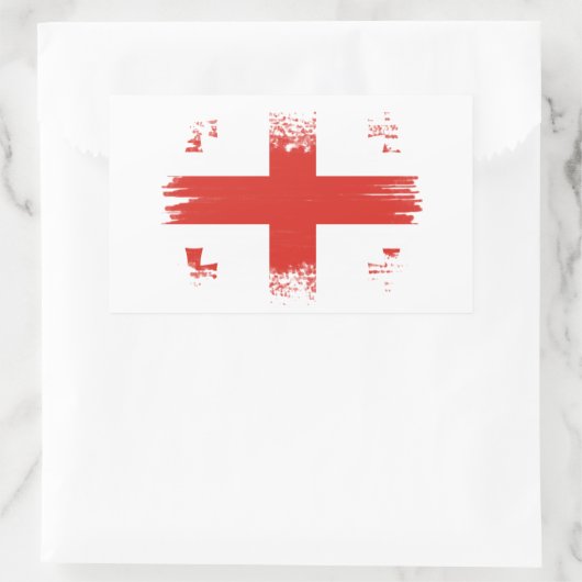 Georgische vlag rechthoekige sticker (Tas)