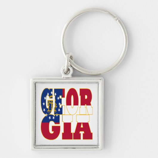 Georgische vlag sleutelhanger (Voorkant)