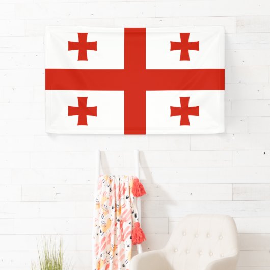 Georgische vlag spandoek (Insitu)