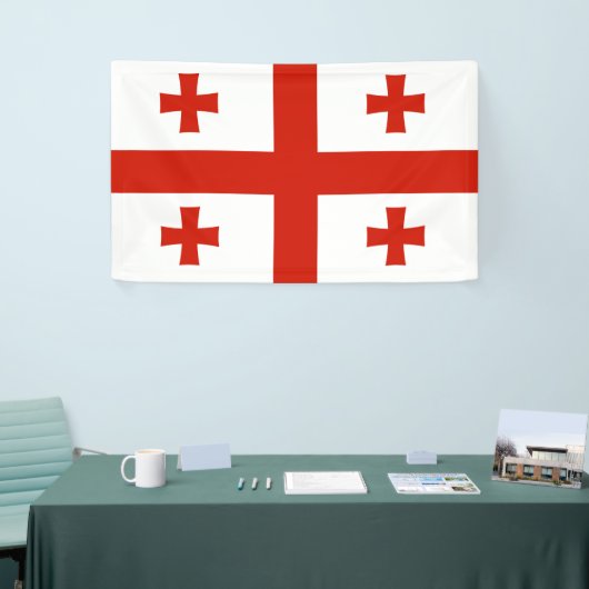 Georgische vlag spandoek (Beurs)