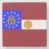 Georgische vlag stenen onderzetter (Voorkant)