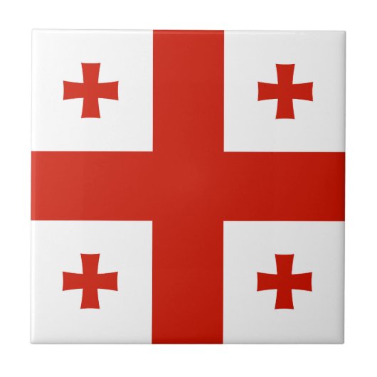 Georgische vlag tegeltje (Voorkant)